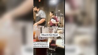 Fight Almost Breaks Out At Hibachi Restaurant - Video