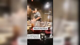 Fight Almost Breaks Out At Hibachi Restaurant - Video