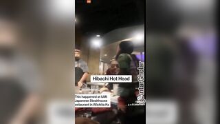 Fight Almost Breaks Out At Hibachi Restaurant - Video