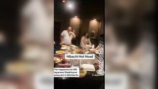 Fight Almost Breaks Out At Hibachi Restaurant - Video