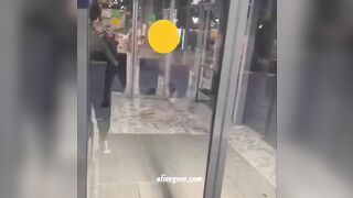 Three Bastards Brutally Beat A Man Outside A Store. Russian