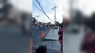 Traffic Policeman Shot By Drunk Driver (different Angles)