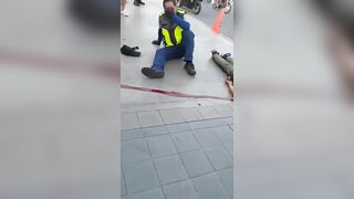 Traffic Policeman Shot By Drunk Driver (different Angles)