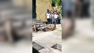 Two Criminals Burned To Death In The Street 