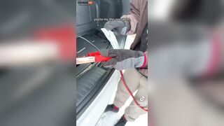 Two Lesbians Try To Jump-start A Dead Battery - Video - Vid