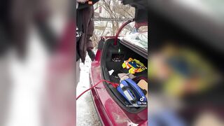 Two Lesbians Try To Jump-start A Dead Battery - Video - Vid