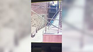 Two Women Jumped Off The Roof One After Another (Landing Mom