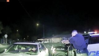 Video Shows A Man Surrendering To Police But Still Violent