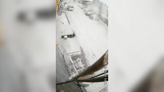 Russian Woman Falls From Balcony 