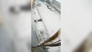 Russian Woman Falls From Balcony 