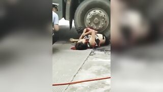 Woman Dies Under Bus Tire 