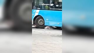 Woman Dies Under Bus Wheels, Short Video 