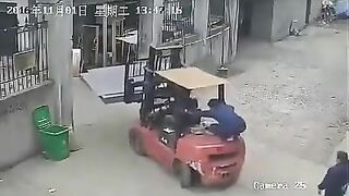 Worker Crushed By Forklift 