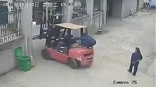 Worker Crushed By Forklift 