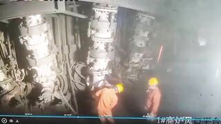 Industrial Accident - Worker Blown Away By Pressure Pump