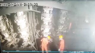 Industrial Accident - Worker Blown Away By Pressure Pump