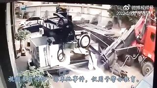 Worker Crushed To Death By Falling Machine 