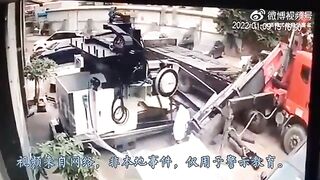 Worker Crushed To Death By Falling Machine 