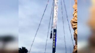 19-year-old Boy Bungee Jump Failed, Feet Hanging In The Air