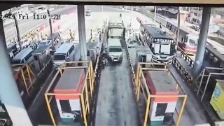 Five Killed As Bus Runs Through Toll Booth In India