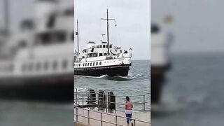 700-ton Ferry Heading For Wales Crashes Into Harbour Wall