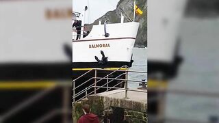 700-ton Ferry Heading For Wales Crashes Into Harbour Wall