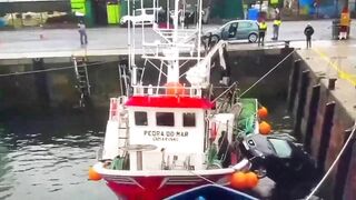 Car Sinks In Spanish Port