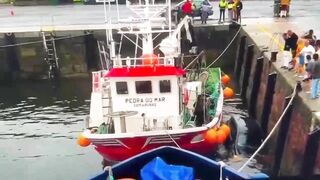 Car Sinks In Spanish Port