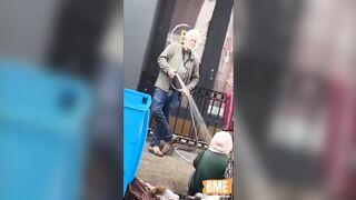 Asshole Store Owner Waters, Local Homeless Girl