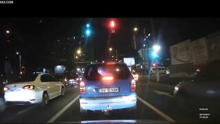 BMW Hits Several Cars