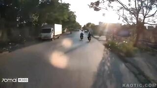 Vietnamese Moped Driver Is Out Of Luck After Being Thrown Under Dashcam Car