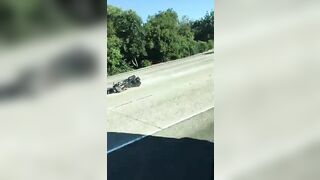 The Cyclist Began To Stagger And Fell Violently