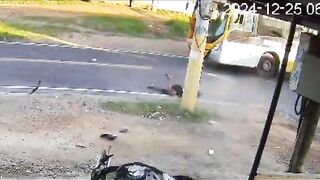 Cyclist Crashes Into Power Pole In Devastating Fashion