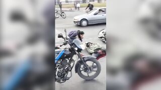 Biker Shows Woman His Ripped Genitals