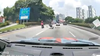 Motorcyclist Killed By Spinning Tire