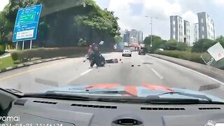 Motorcyclist Killed By Spinning Tire