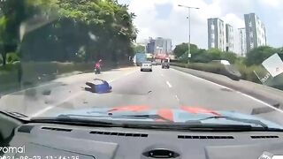 Motorcyclist Killed By Spinning Tire