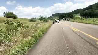 Brutal Accident Involving A Group Of Motorcyclists