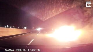 Car Burns On Highway