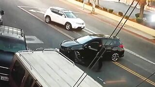 Car Crashes Directly Into Parked SUV
