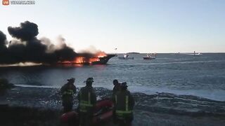 Casino Boat Catches Fire, 50 People Jump Into Sea