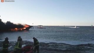 Casino Boat Catches Fire, 50 People Jump Into Sea