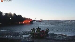 Casino Boat Catches Fire, 50 People Jump Into Sea
