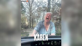 Crazy Woman Stuck In Traffic Then Reached Level 10 Karen Screaming