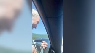 Crazy Guy In Sweatshirt Wants His Door Mirror