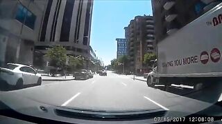 Cyclist Hit By Car After Running Red Light