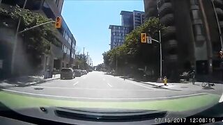 Cyclist Hit By Car After Running Red Light