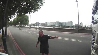 Cyclist Nearly Crushed To Death By Truck While Crossing Busy Intersection