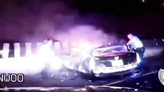Civilians Rescued Dashcam Passenger From Burning Vehicle
