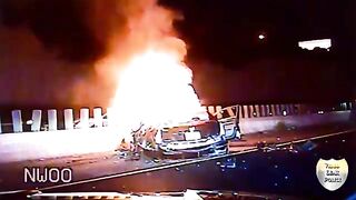 Civilians Rescued Dashcam Passenger From Burning Vehicle